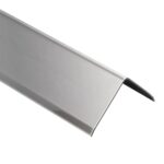 An image of a stainless steel edging, also known as a corner guard, displayed on a white background.