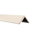 A white plastic triangle on a white background with PVC Corner Guard.
