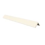 A beige rectangle on a white background, protected by the Warrior PVC Corner Guard.