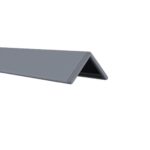 A grey plastic Warrior PVC Corner Guard on a white background.