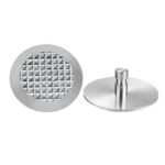 A pair of Warrior SS 316 Stainless Steel Discs with a Tactile Stud on a white background.