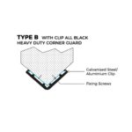 The Warrior RCG100BGI is a heavy duty rubber corner guard that is designed to provide protection for your corners. This all black corner guard is the perfect choice for those who need a