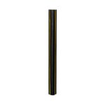 A black and yellow pole on a white background, featuring the Warrior Rubber Corner Guard.