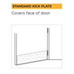 Warrior SS 316 kick plate covers face of door.