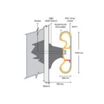 A diagram illustrating the height and structure of a speaker.