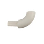 A white plastic pipe with Warrior PVC End Cap on a white background.