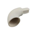 A white PVC end cap on a white background.