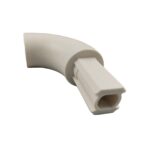 A white plastic pipe with a white handle and a PVC end cap.