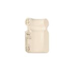 A white plastic container with a handle on it, also known as the Warrior PVC End Cap 160MM Height For AHR6169B.
