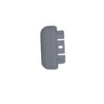The AWG6109A is a gray plastic cover that is placed on top of the Warrior PVC End Cap. The cover stands at a standard height and contrasts against the white background.