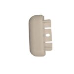 A beige plastic Warrior PVC End Cap 100MM Height For ECAWG6109A end cap on a white background.