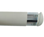 A white tube with a Warrior PVC End Cap 125MM Height For ECAWG6129B on it.